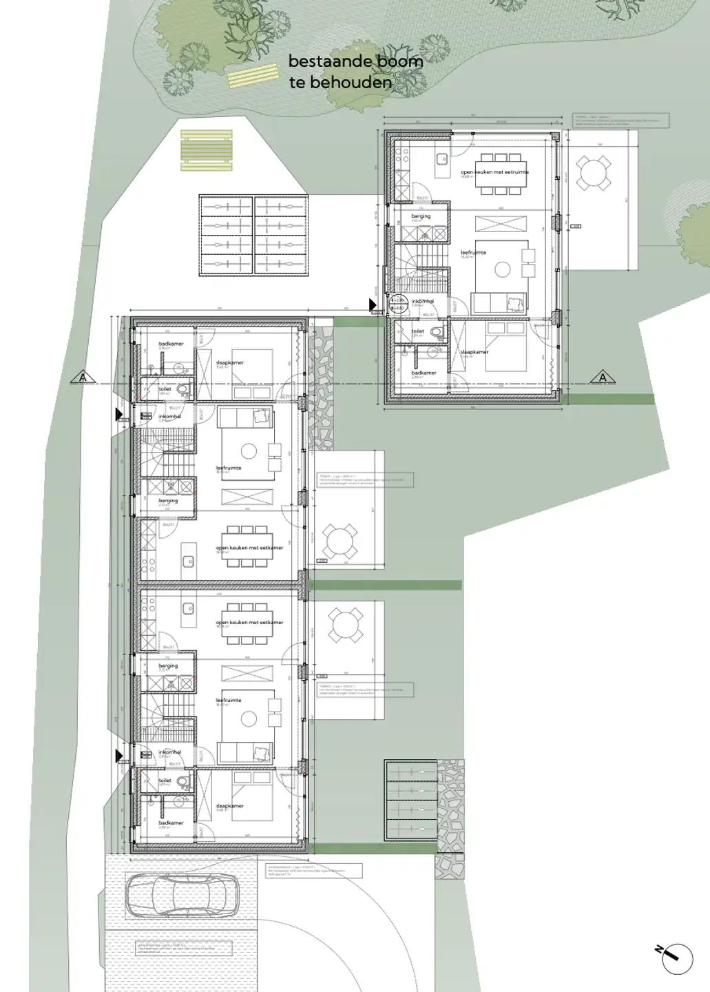Bouwgrond met vergunning voor 3 woningen  foto 4