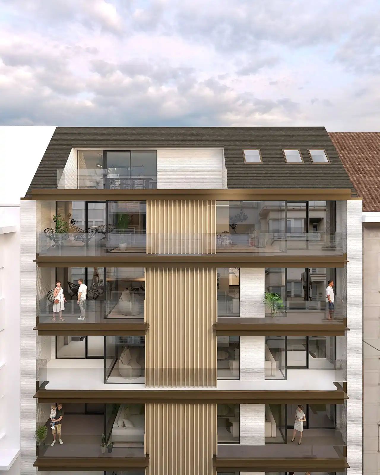 Penthouse appartement met 2 slaapkamers en zeer ruime terrassen foto {{pictureIndex}}