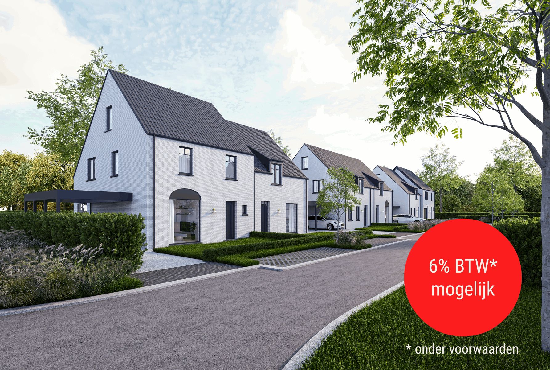 Moderne nieuwbouwwoning vlakbij de Groene 62 in Gistel. foto {{pictureIndex}}