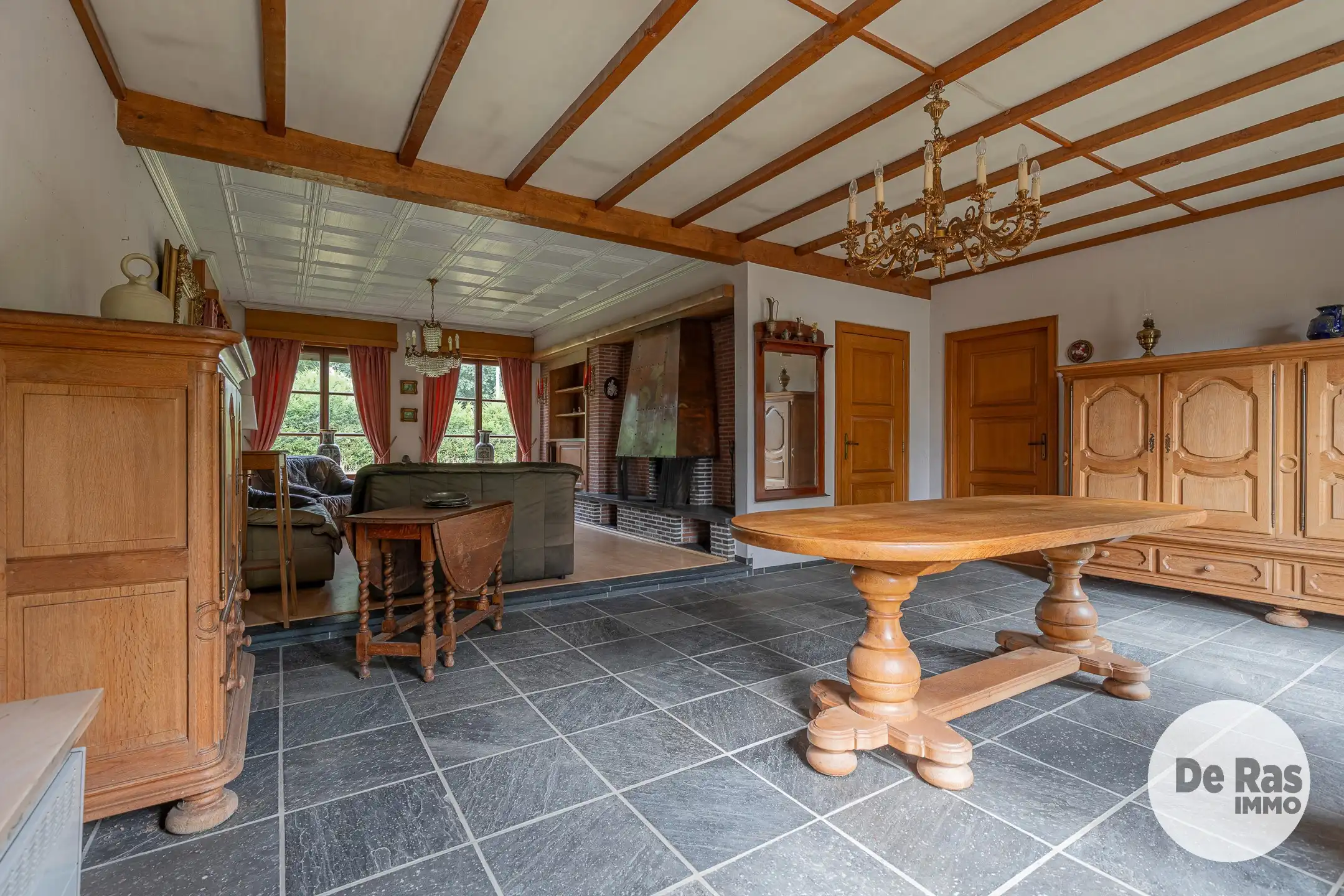 WICHELEN - Te renoveren landbouwwoning met weide en serre foto 7