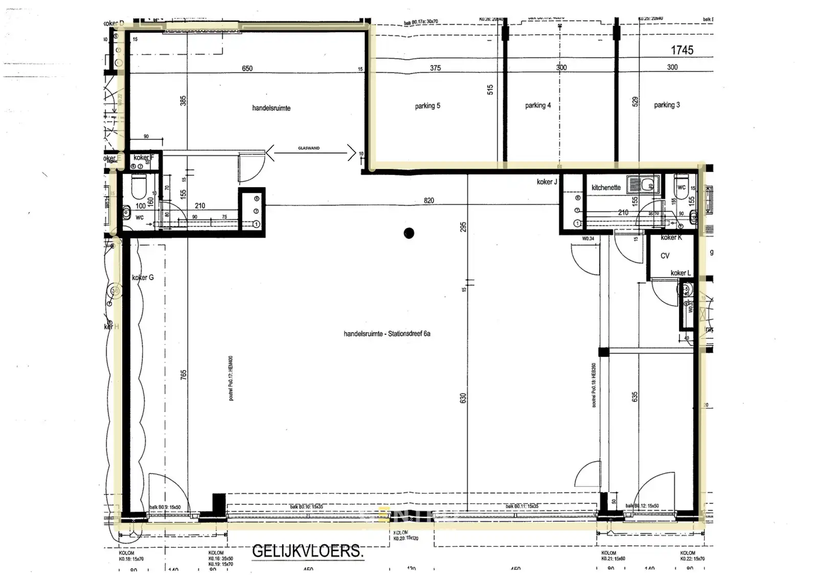 Volledig instapklare LICHTRIJKE commerciële ruimte ± 185m²  (kantoor, diensten, vrije beroepen,...) in het CENTRUM! foto 19