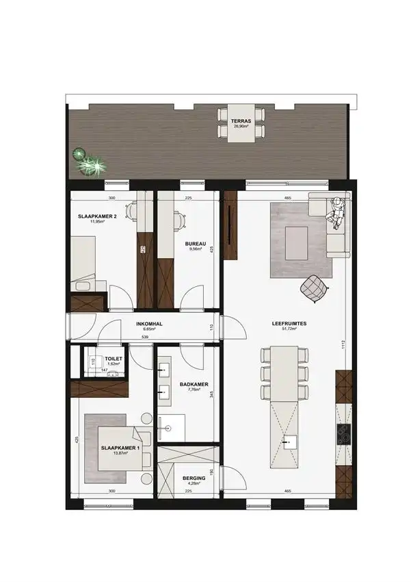 Uniek drieslaapkamerappartement op uitstekende ligging foto 4