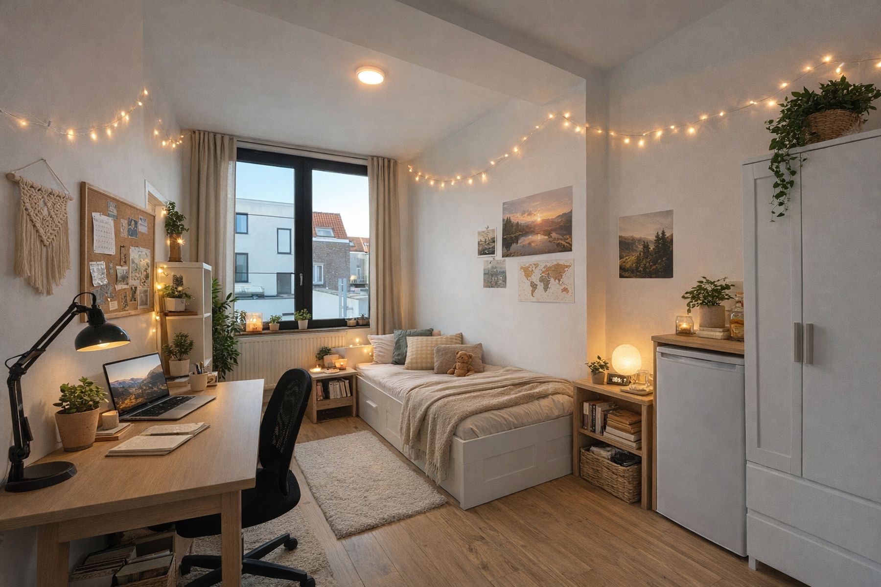 Studentenkamer met ruime badkamer foto {{pictureIndex}}