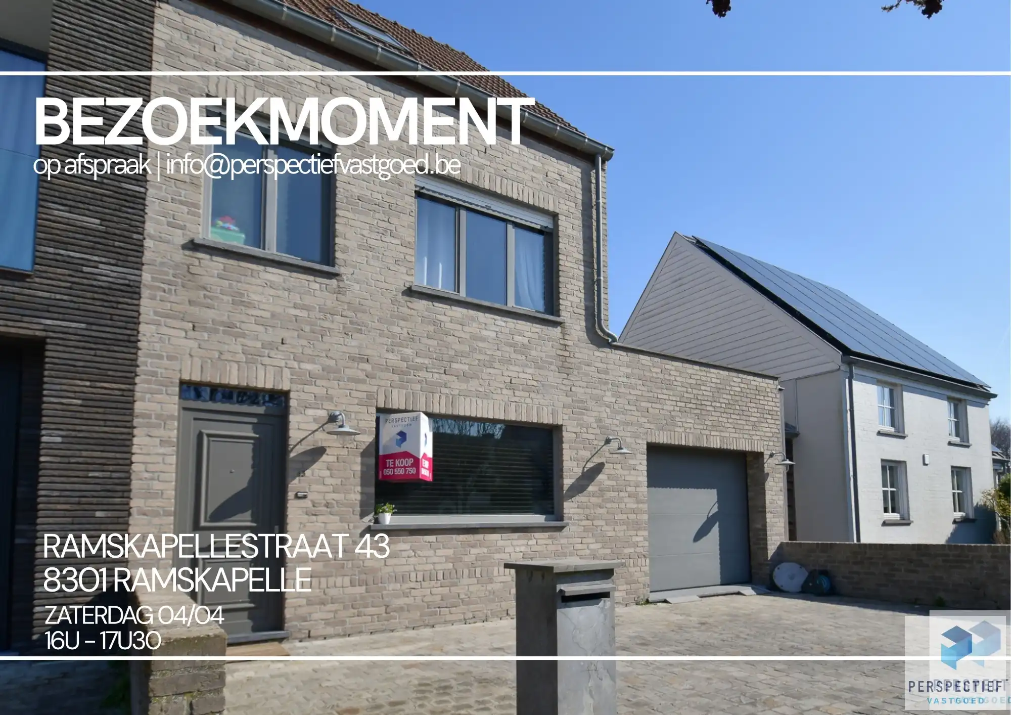 Hoofdfoto van de publicatie: BEZOEKMOMENT ZATERDAG 04/04 VAN 16U TOT 17U30 | Vernieuwde woning met 4 slpk - garage & tuin in het dorpscentrum van Ramskapelle