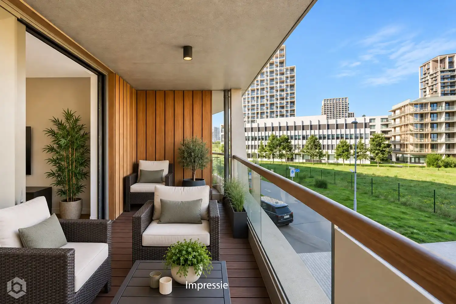 Uniek energiezuinig 3-slpk appartement met 2 bdkrs en 2 terrassen foto 5