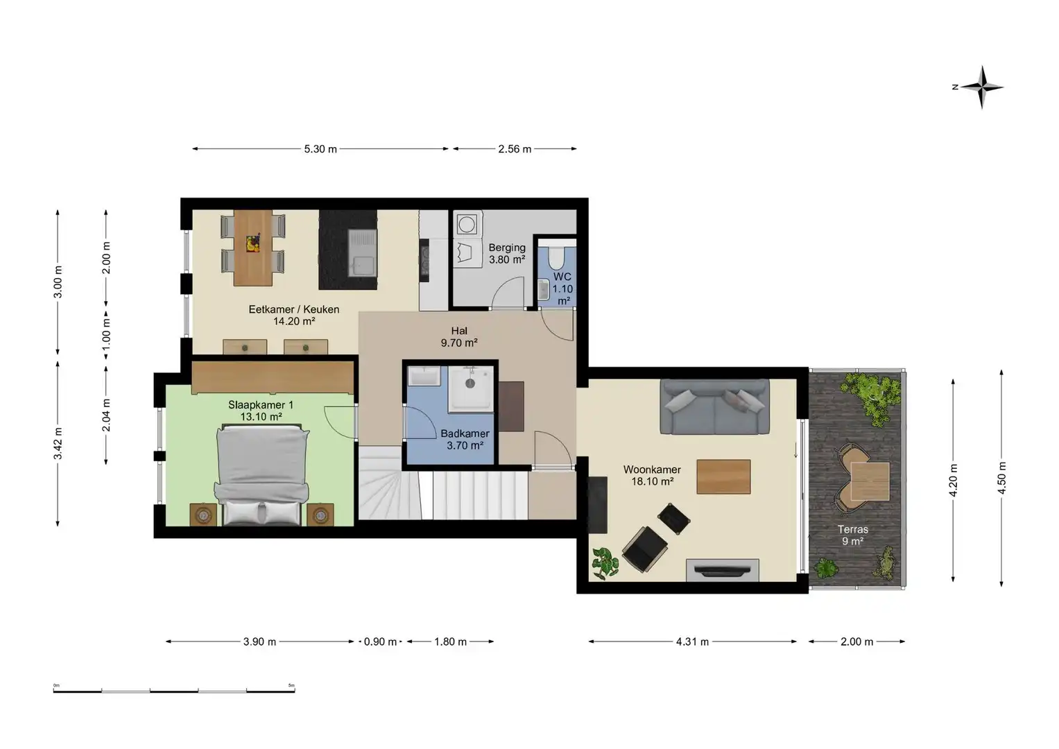 Duplex appartement met 3 slaapkamers, 2 badkamers en 3 autostaanplaatsen. foto 27