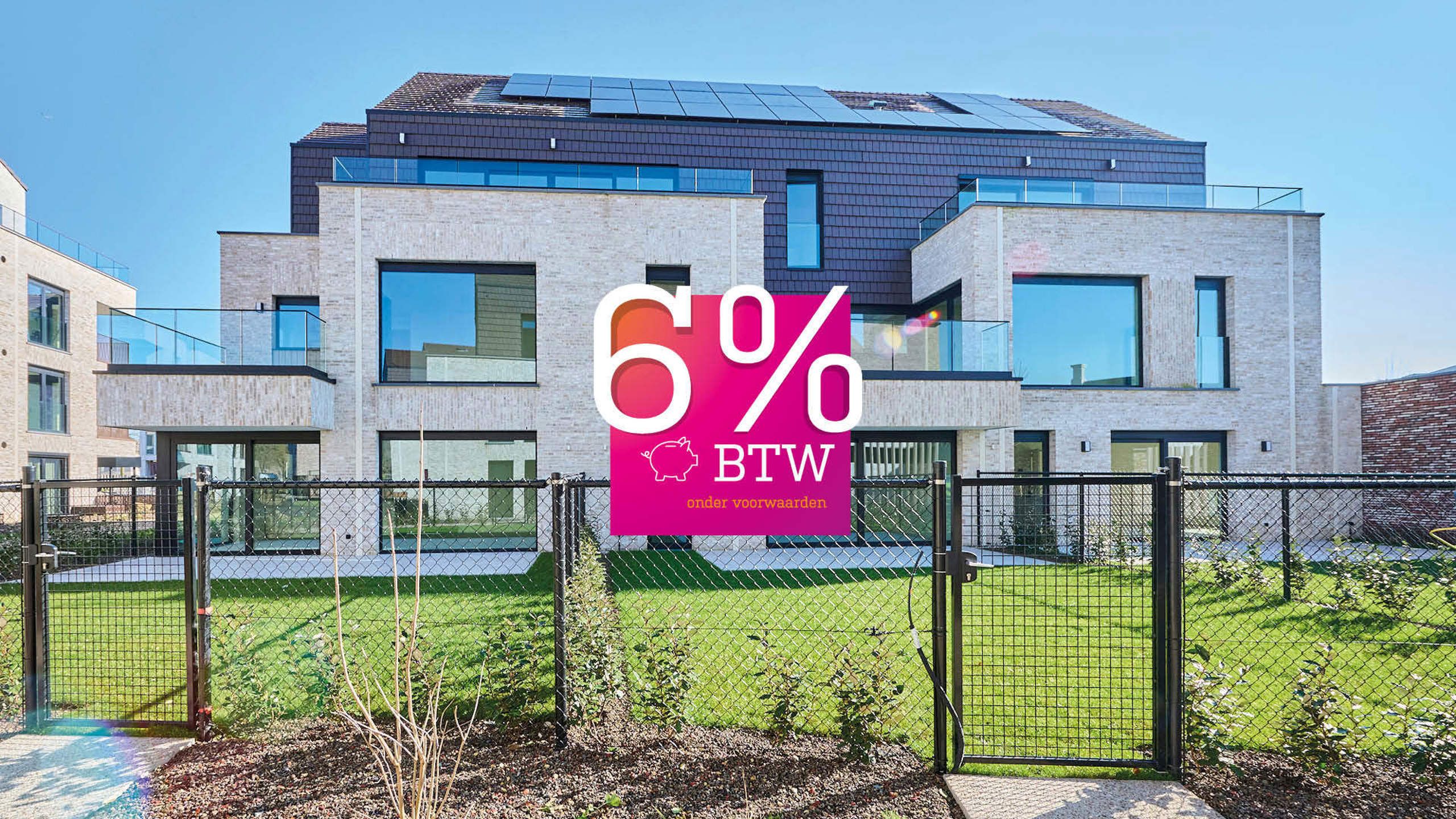 Gelijkvloers nieuwbouwappartement + privé tuintje foto {{pictureIndex}}
