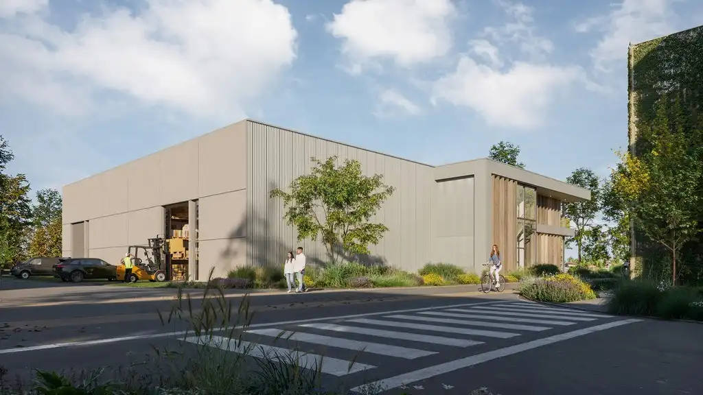 Nieuwbouw loods met kantoor te koop in Cesar Business Park Bornem foto 3