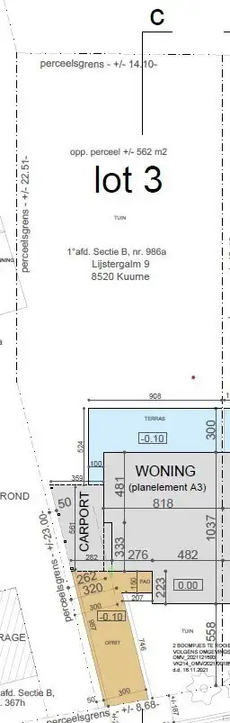 Nieuwbouwwoning E-peil 5 met terras en grote aangelegde tuin, gelegen in het woonproject Lijstergalm in Kuurne. foto 20