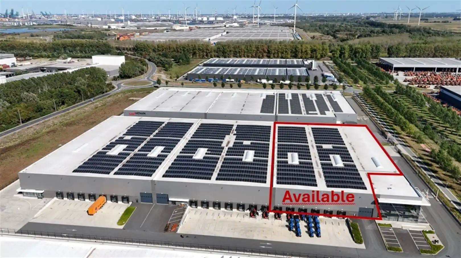 Te huur magazijn, kantoren en verhard terrein in Logistiek Park Waasland foto 8