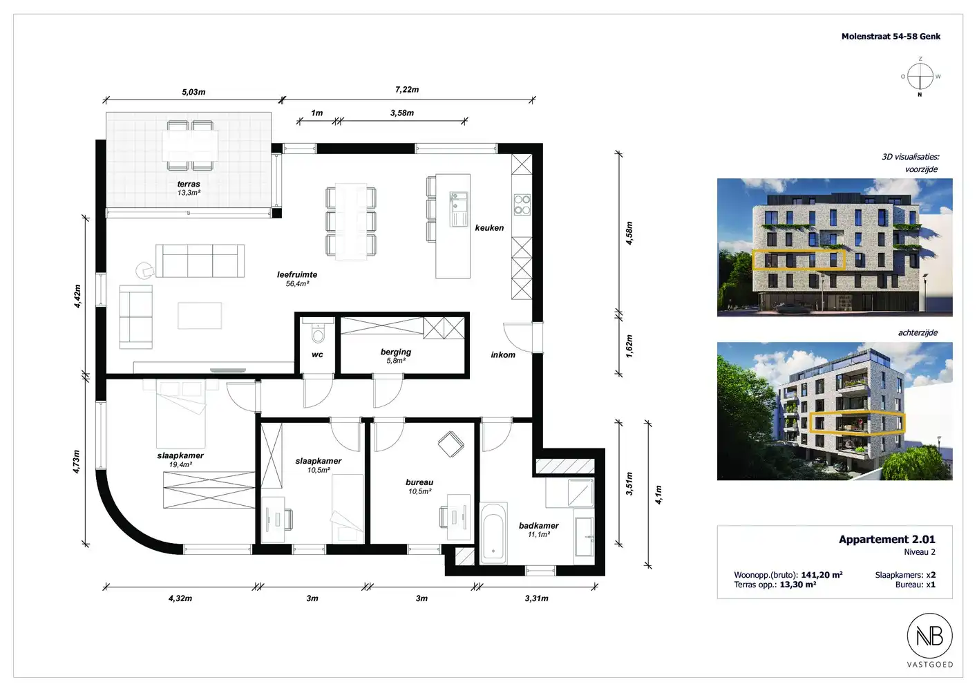 Appartement 2.01 + Autostaanplaats foto 14