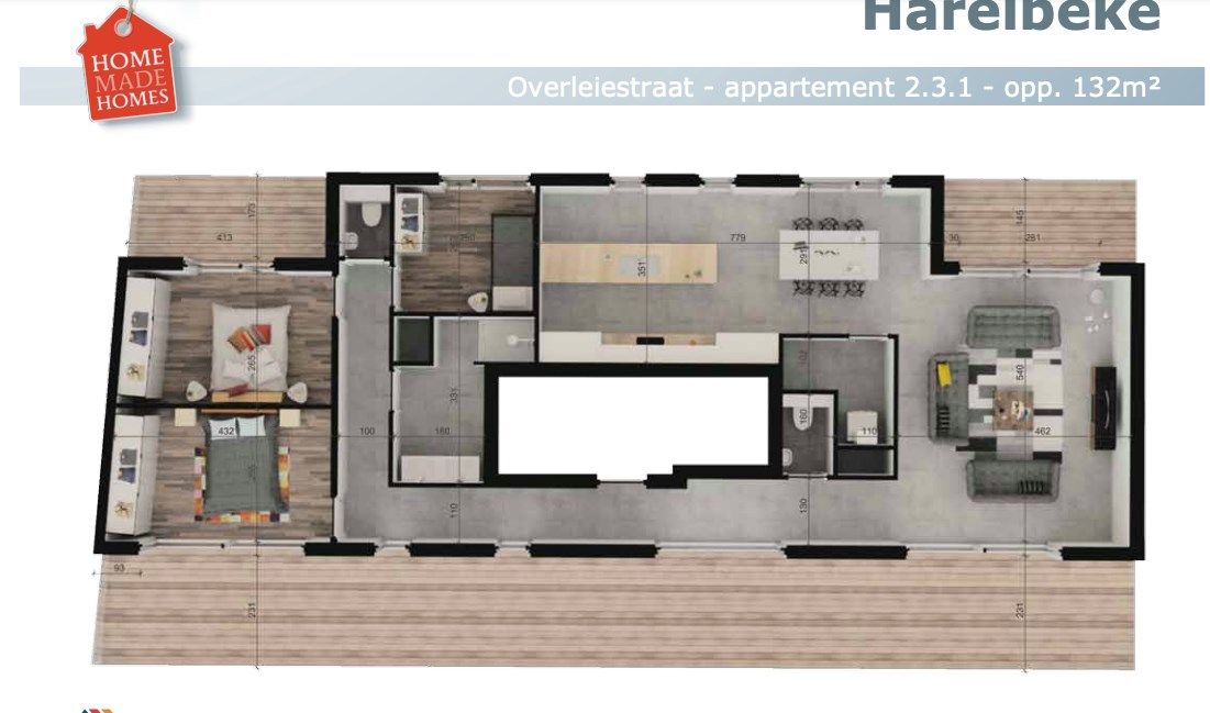 Appartement gelegen op 3de verdieping van 132m² met terras van 63m² foto 18