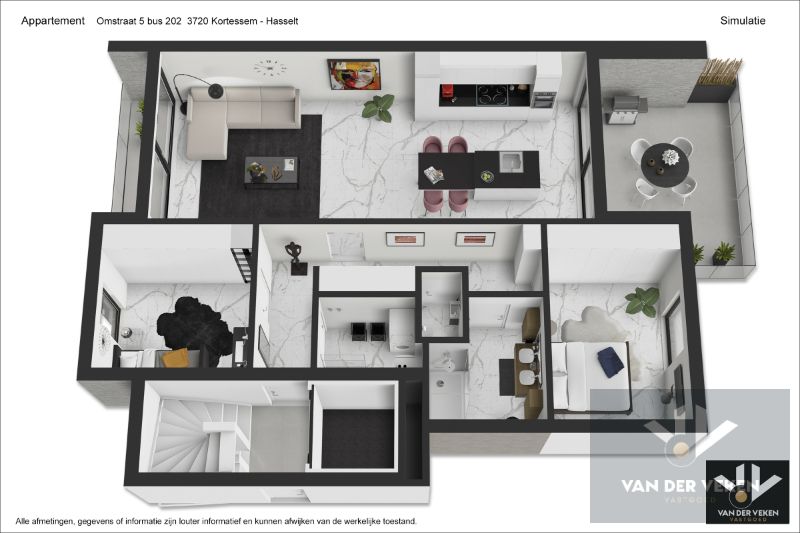 Hoogwaardig afgewerkt, rustig en centraal gelegen nieuwbouwappartement met 2 terrassen en garage in het gezellige Kortessem foto 21