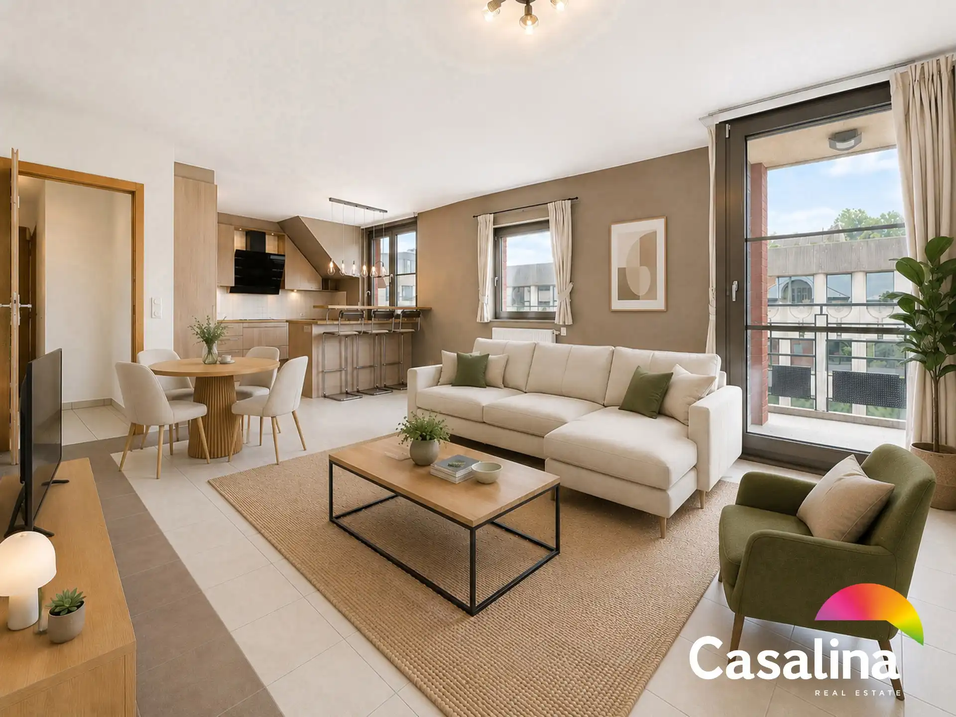Zuidgericht appartement met 2 slaapkamers, terras en 2 Park. foto 5