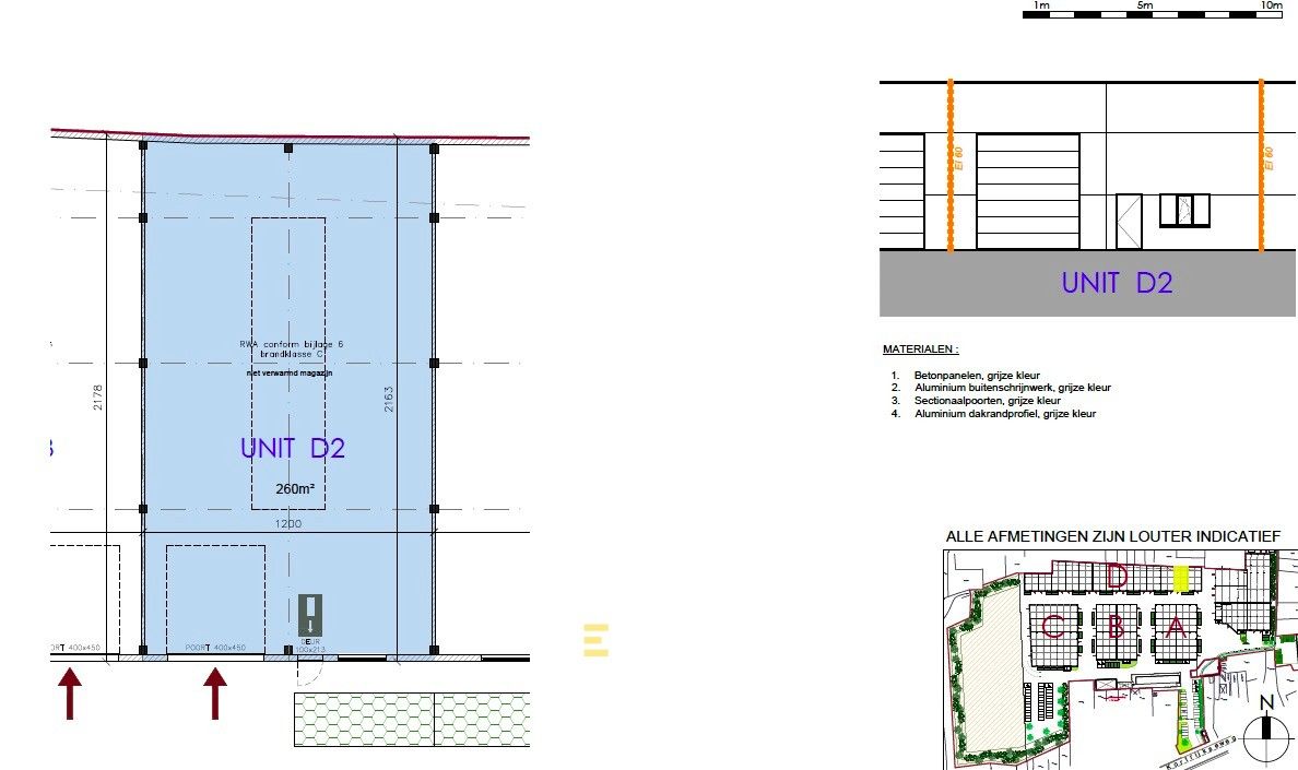 Kwalitatief en goed geïsoleerd NB MAGAZIJN (260m²), voorzien van elektrische sectionaalpoort, deur, raam (voor kantoor) en 2 private parkeerplaatsen op industriezone te Waregem. foto 10