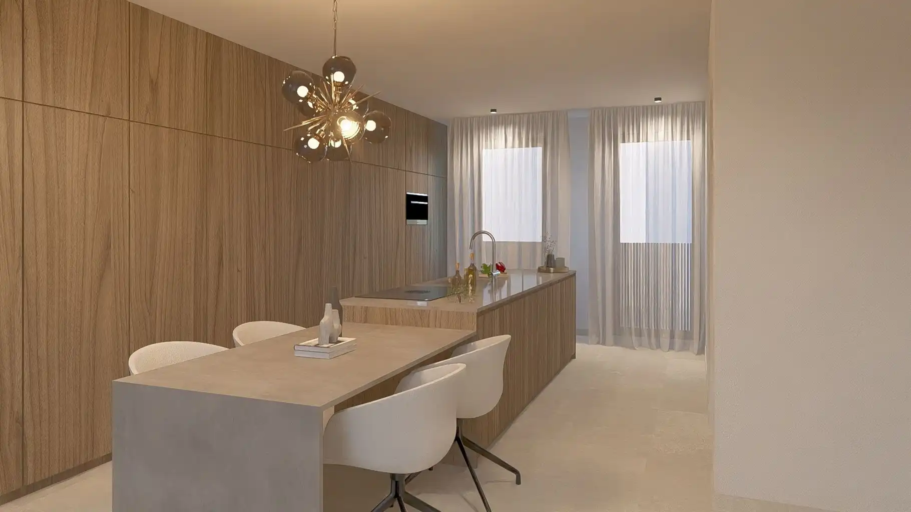 Zeer ruim 1-slaapkamerappartement op de eerste verdieping met uitzonderlijk terras en ondergrondse parkeerplaats in hartje Maaseik.  foto 4