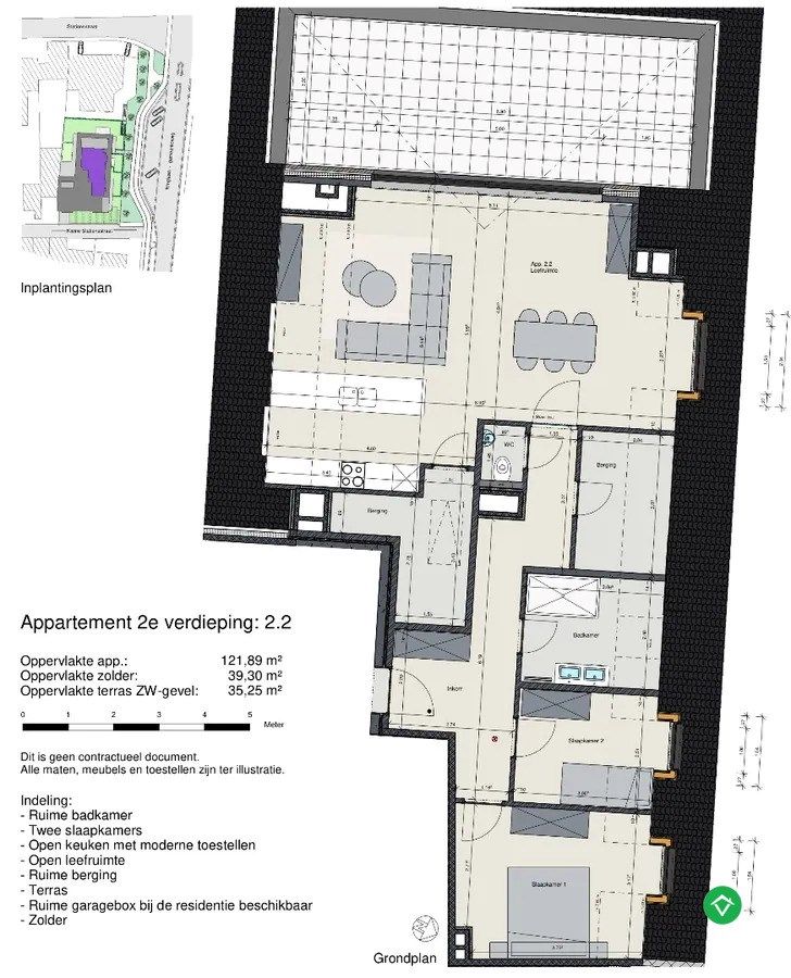 Nieuwbouwappartement met 2 slaapkamers en 2 terrassen in centrum Koekelare  foto 13