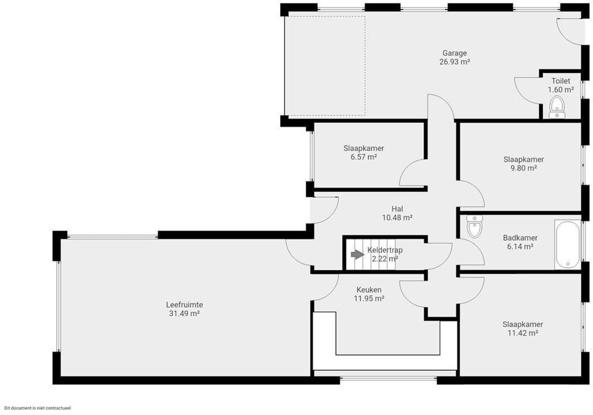 Solide woning, alles gelijkvloers, 3slk, twee garages in geliefde wijk  foto 28