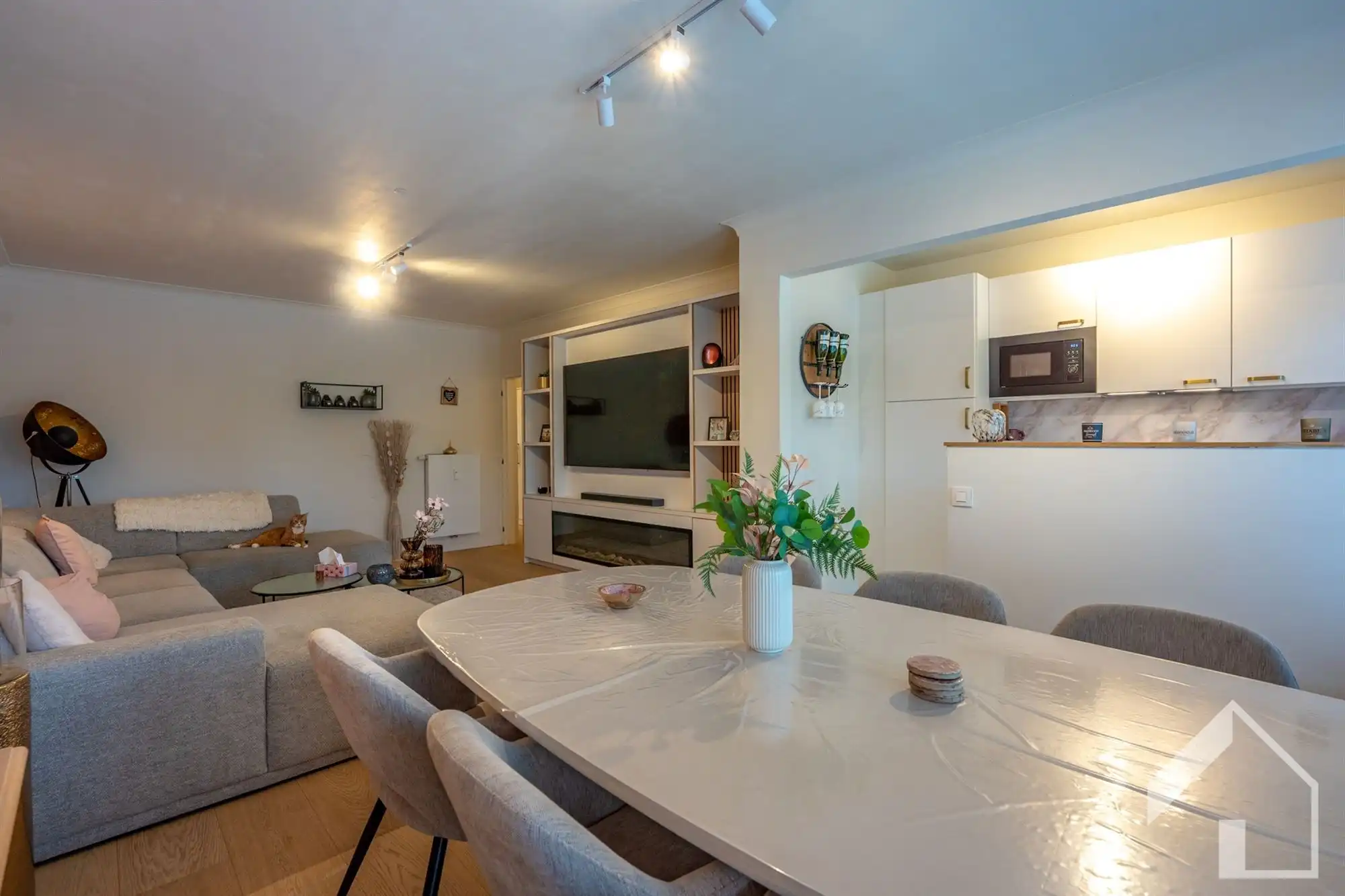 Totaal gerenoveerd gelijkvloersappartement met 2 slaapkamers en garagebox foto 3