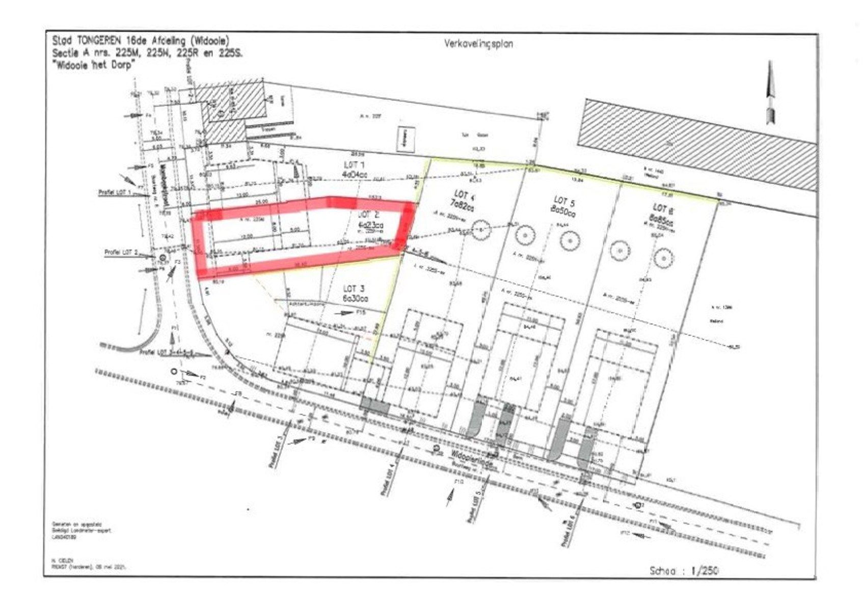 Bouwgrond van 423 m² voor half open bebouwing met grote tuin in Widooie (Tongeren ) met oostelijke oriëntatie foto 1