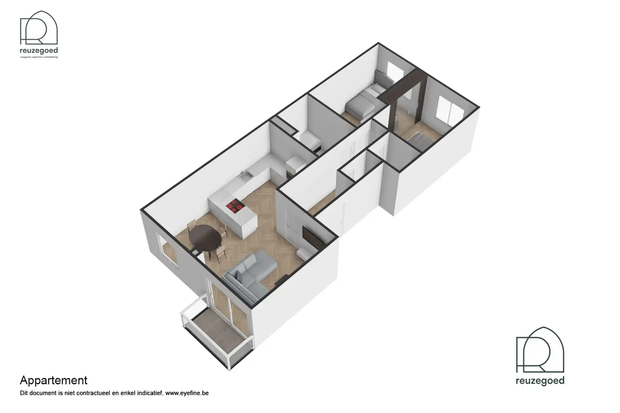 Opgefrist 2-slaapkamerappartement met garage in Kessel-Lo, vlakbij Leuven foto 22