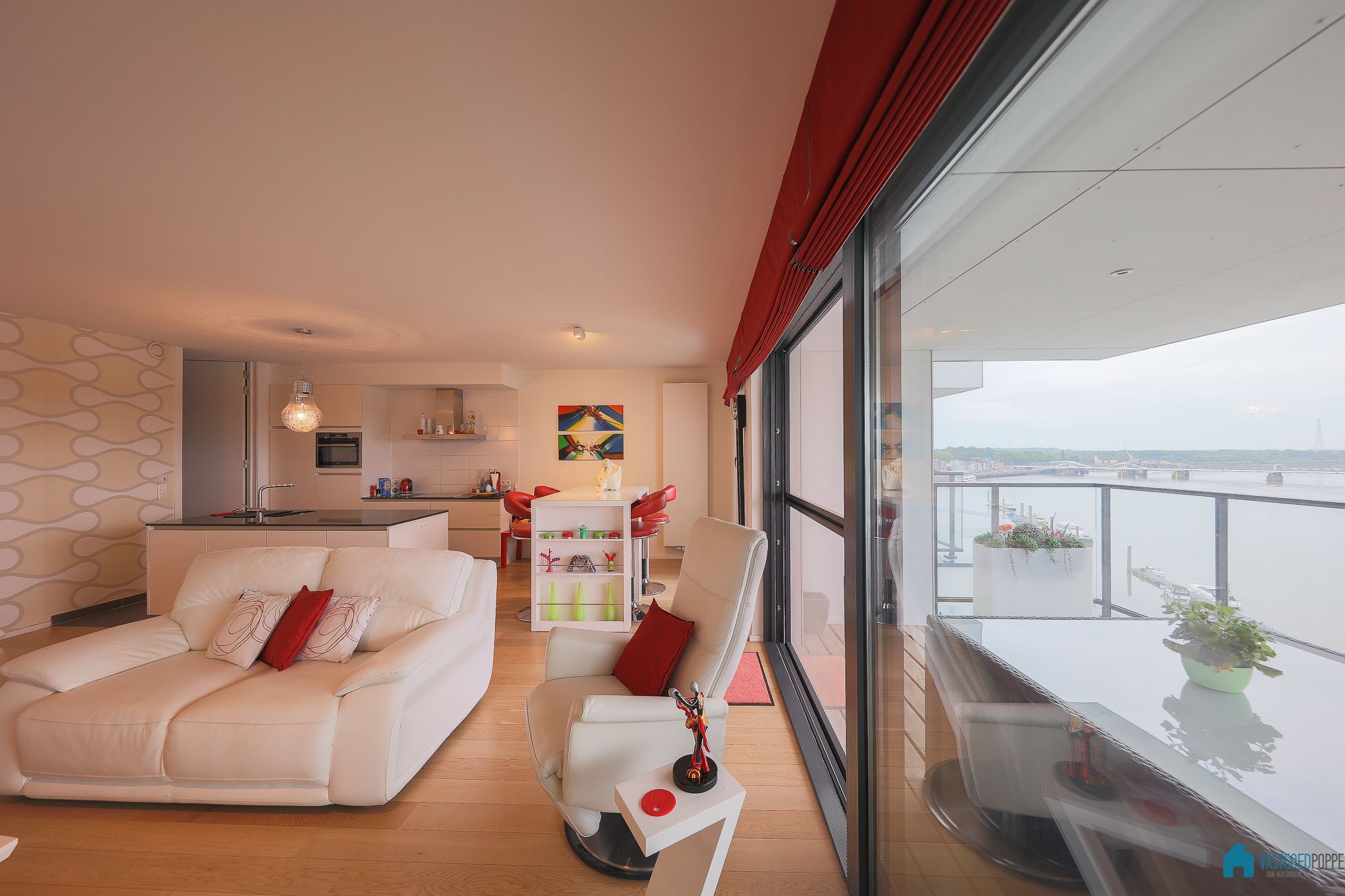 Appartement met terras zicht op de Schelde foto 9