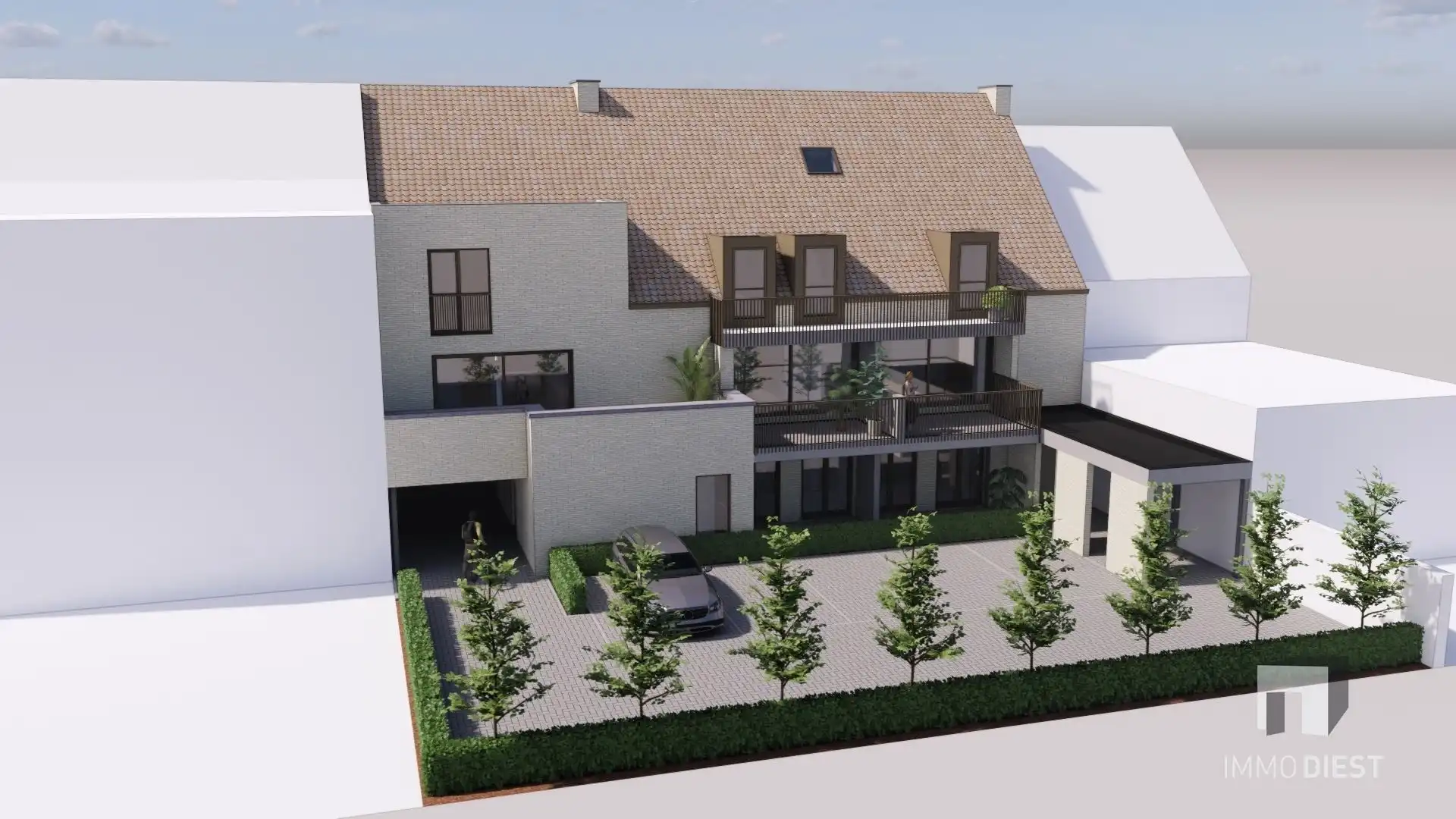 Gelijkvloers app. van 82m2 met 2slpk en 2 ensuite badkamers foto 8