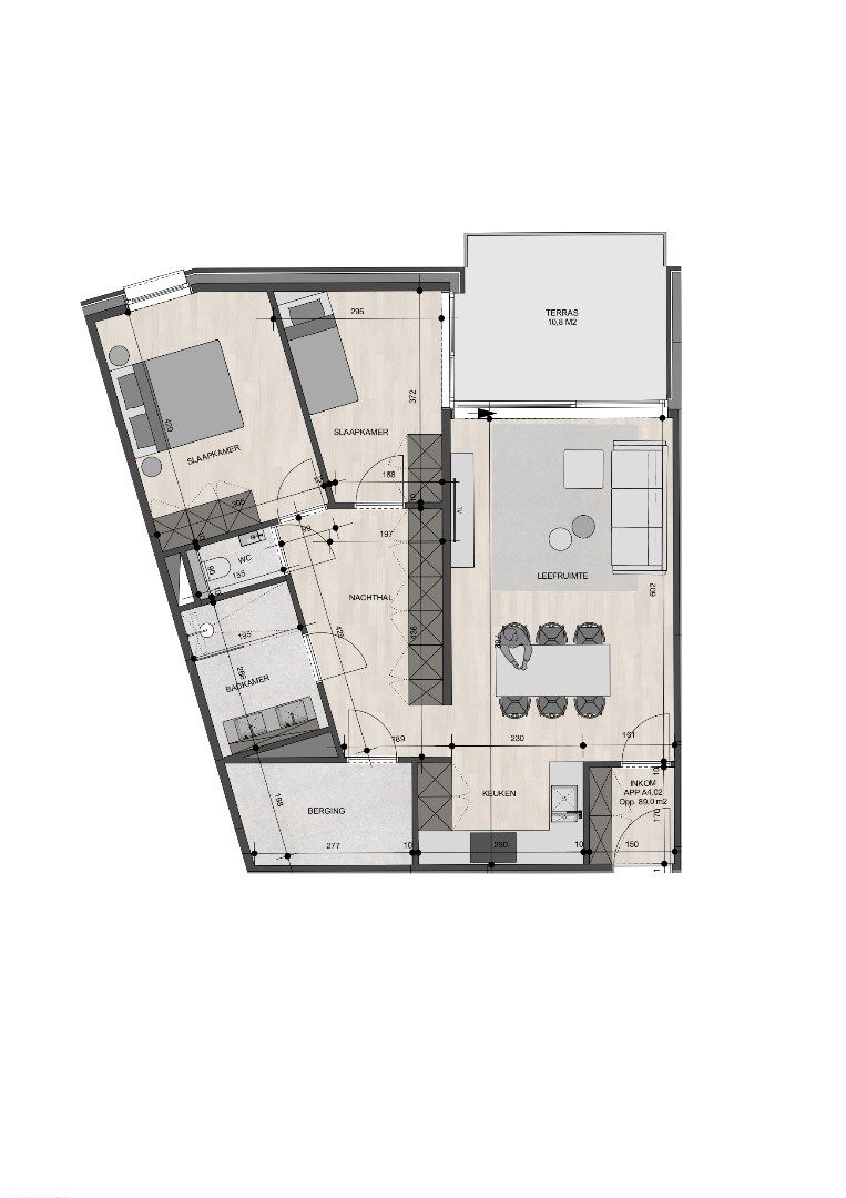 Penthouse op de 4de verdieping van 89m² met twee slaapkamers foto 12