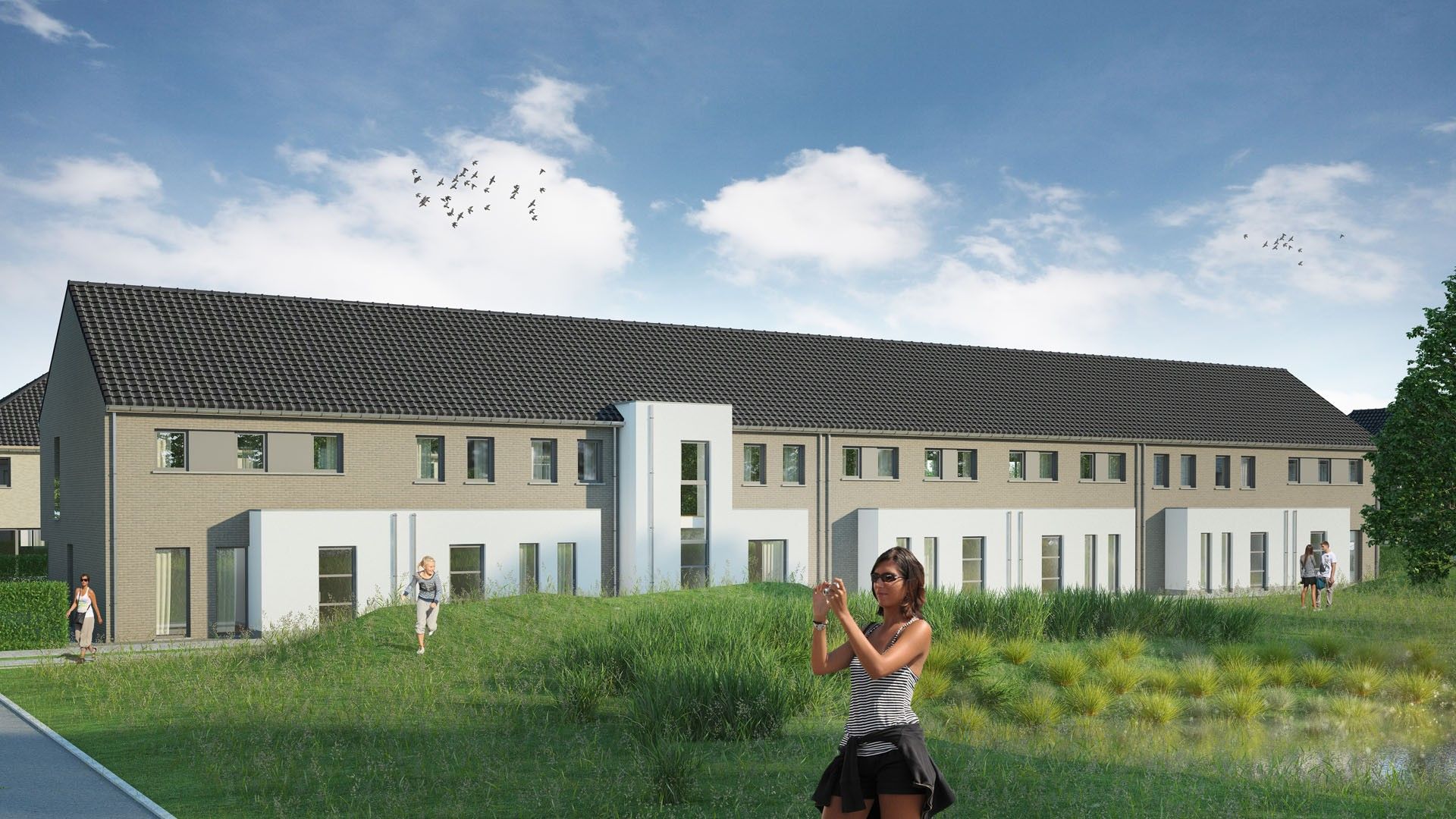 Moderne gesloten bebouwing te Hooglede foto 2