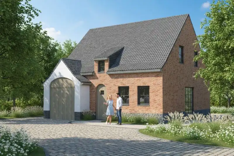 Nieuw te bouwen alleenstaande woning te Boezinge. foto {{pictureIndex}}