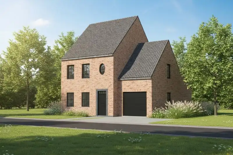 Nieuw te bouwen alleenstaande woning met vrije keuze van architectuur te Outrijve. foto 2