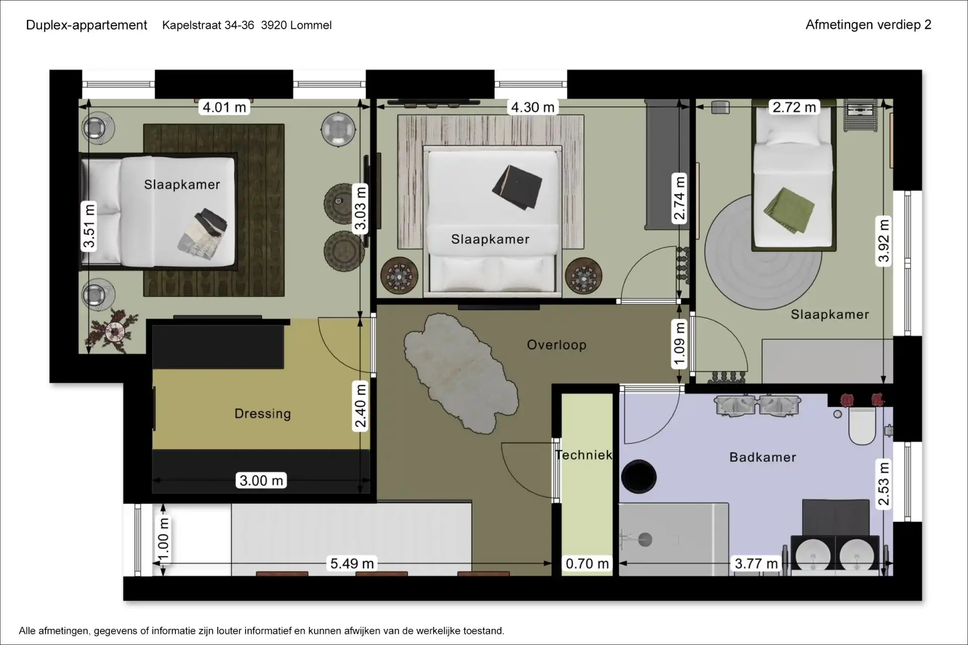 Nieuwbouwappartement (1st + 2de verd.) met 3 slaapkamers en mooie terrassen. foto 23