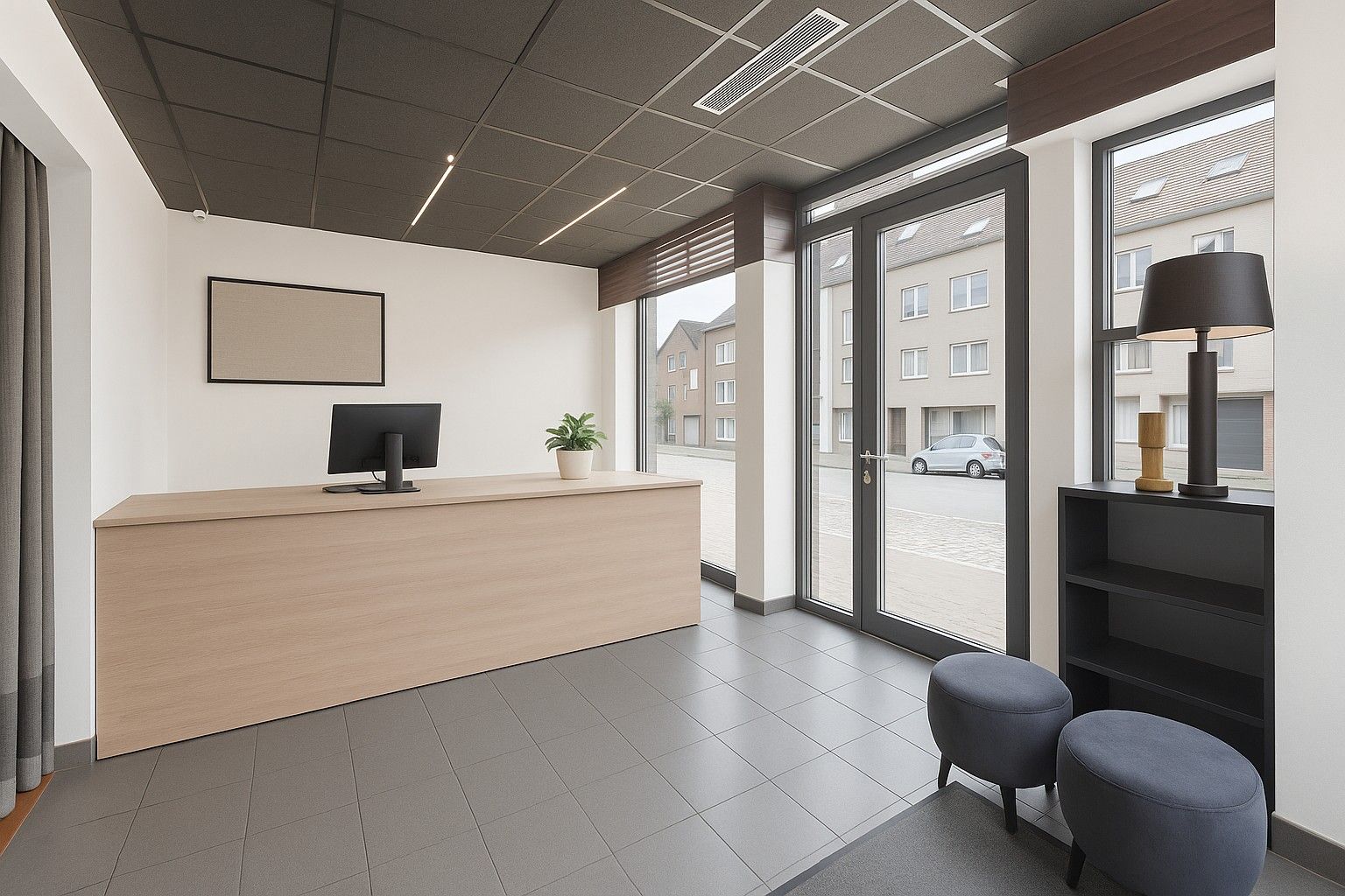Kantoor met woonst en privé-parking te Roeselare foto 2