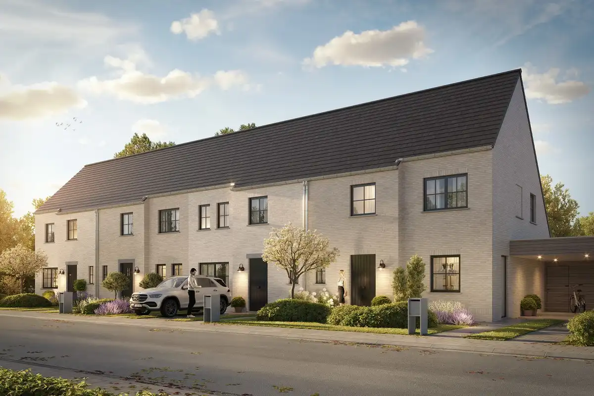 Hectaar bouwt 4 charmante woningen in het landelijke Westkerke nabij Oudenburg. foto {{pictureIndex}}