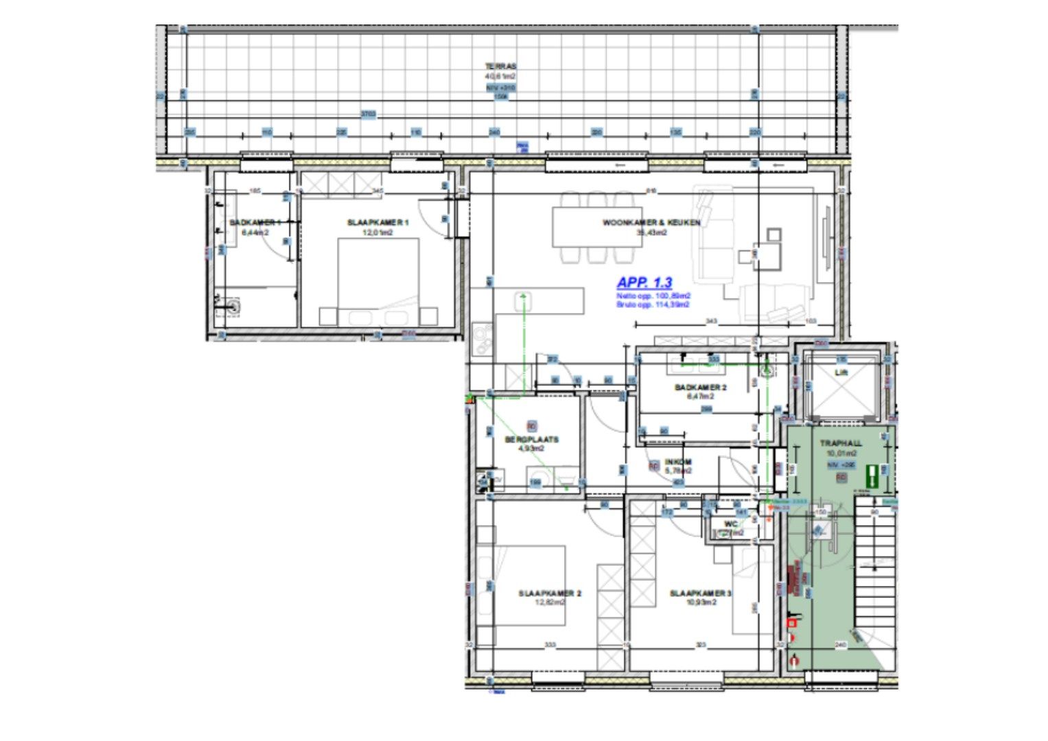 Luxueus nieuwbouwappartement met 3 slaapkamers, 2 badkamers & XXL Terras foto 6