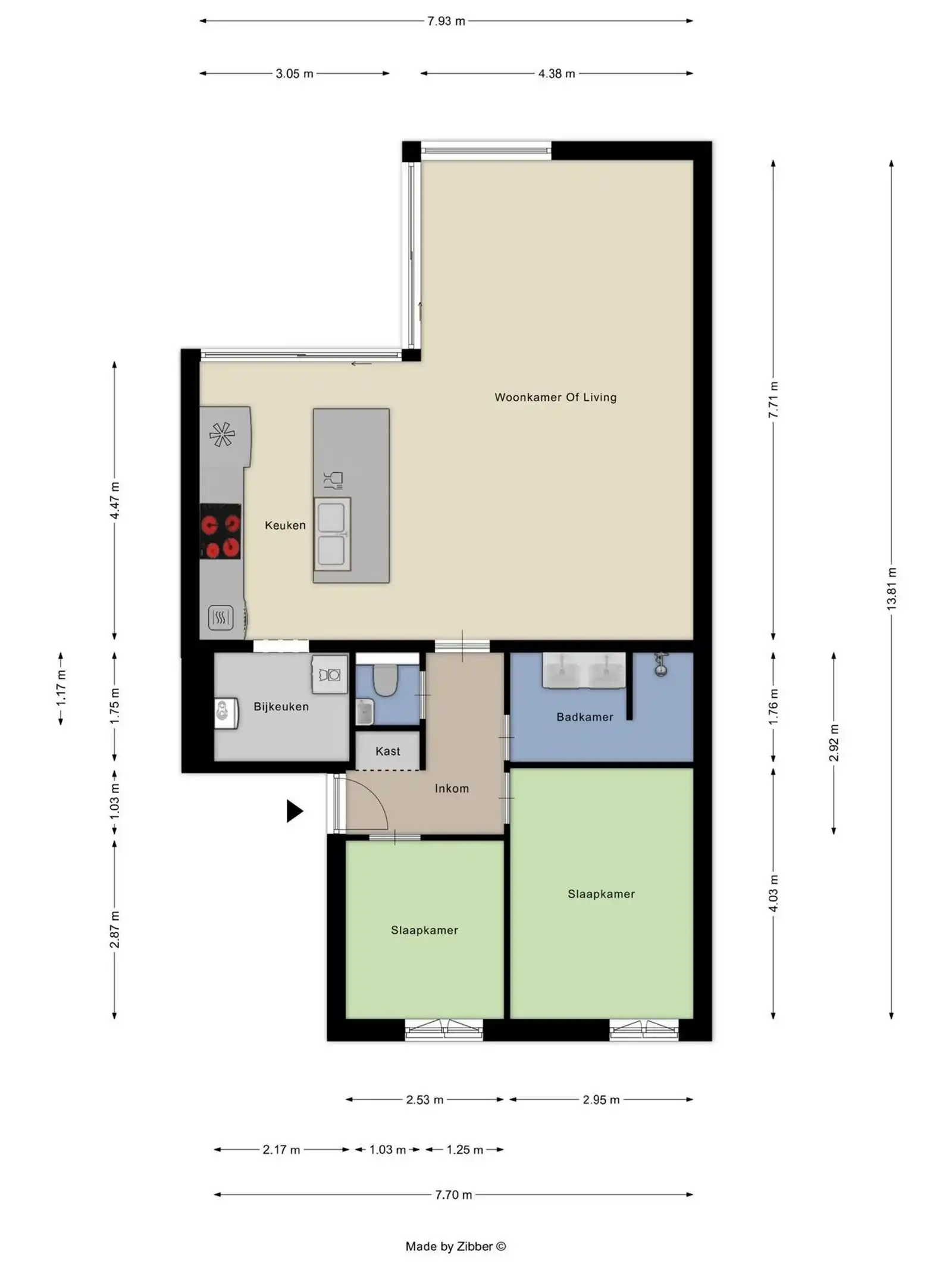 Gelijkvloers appartement met 2 slaapkamers en tuin, kelder & staanplaats foto 2