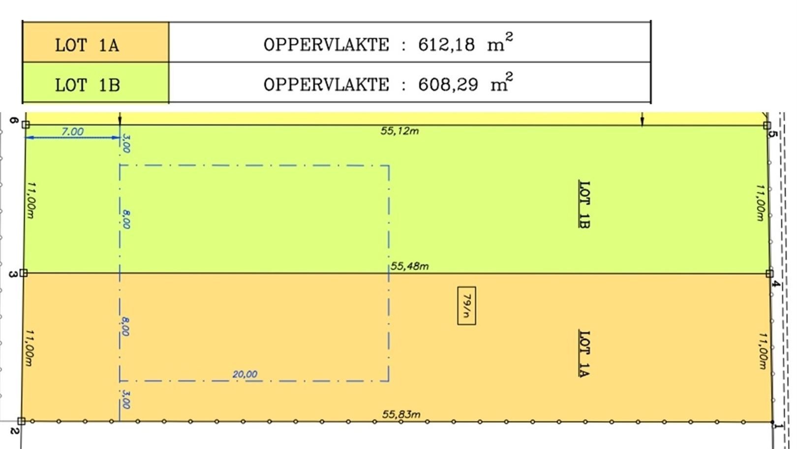 bouwgrond LOT 1A - 612 vierkante meter  foto 2