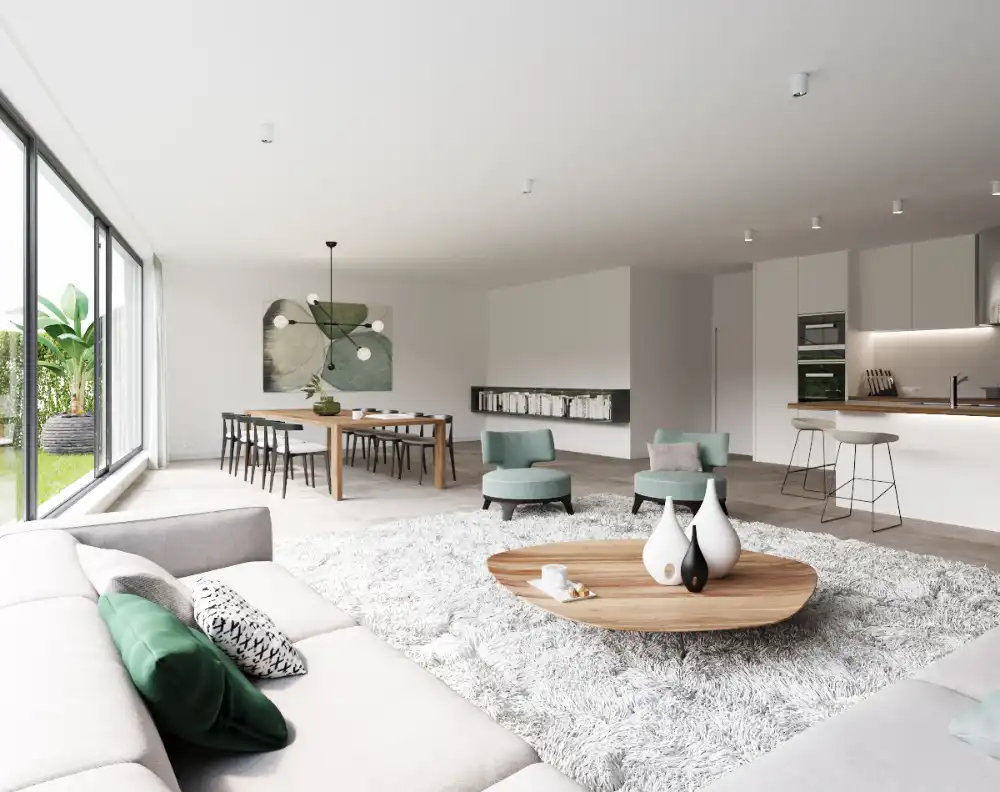 Nieuwbouwappartement op gelijkvloers met 3 slaapkamers en private tuin. foto {{pictureIndex}}