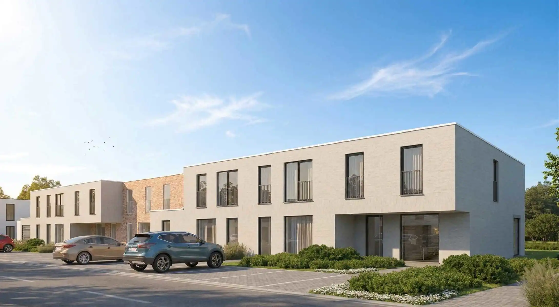 Moderne nieuwbouwwoningen aan de kust foto 2