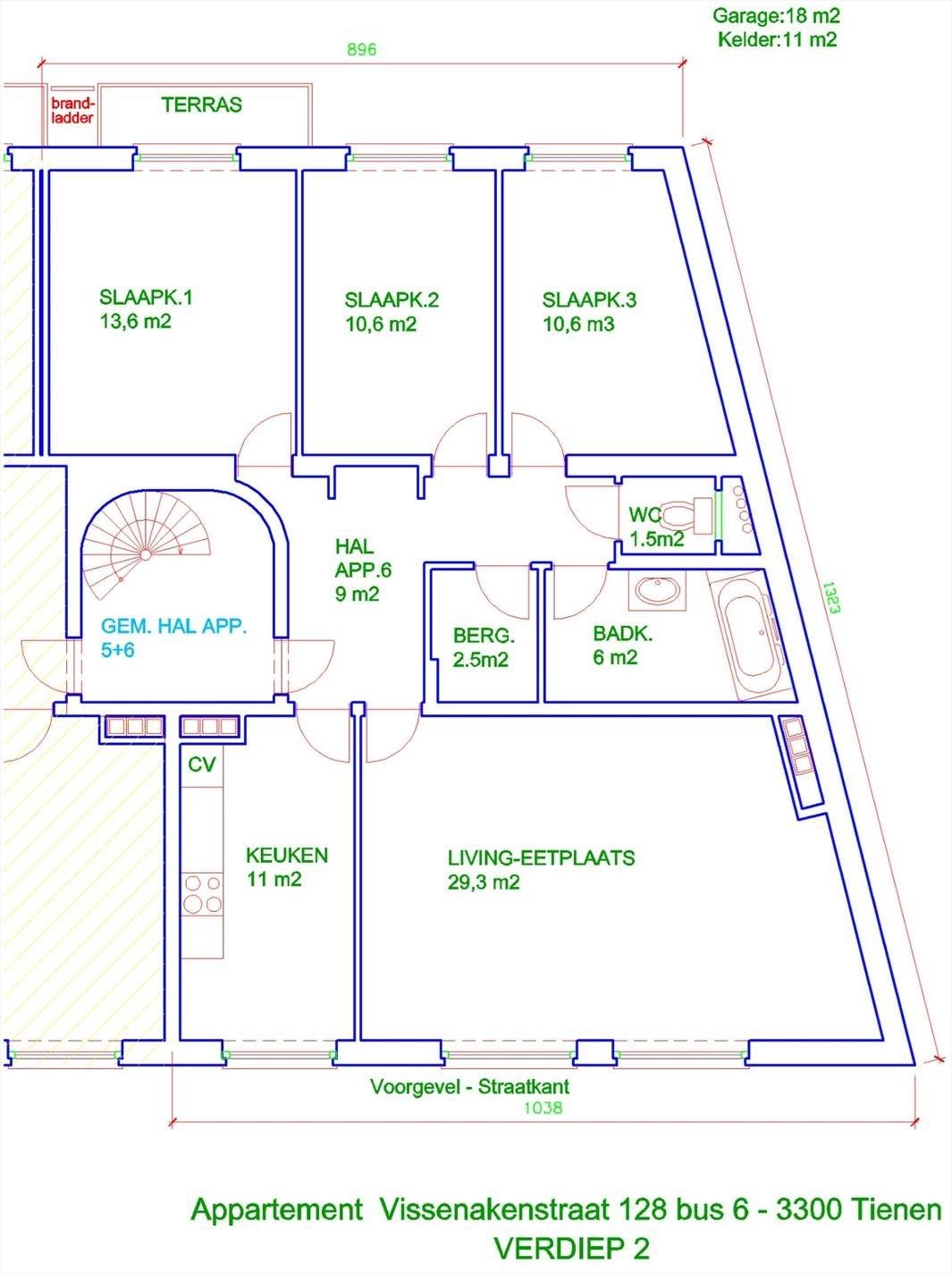 Ruim, goed gelegen appartement met 3 slpks, garage en terrasje foto 15