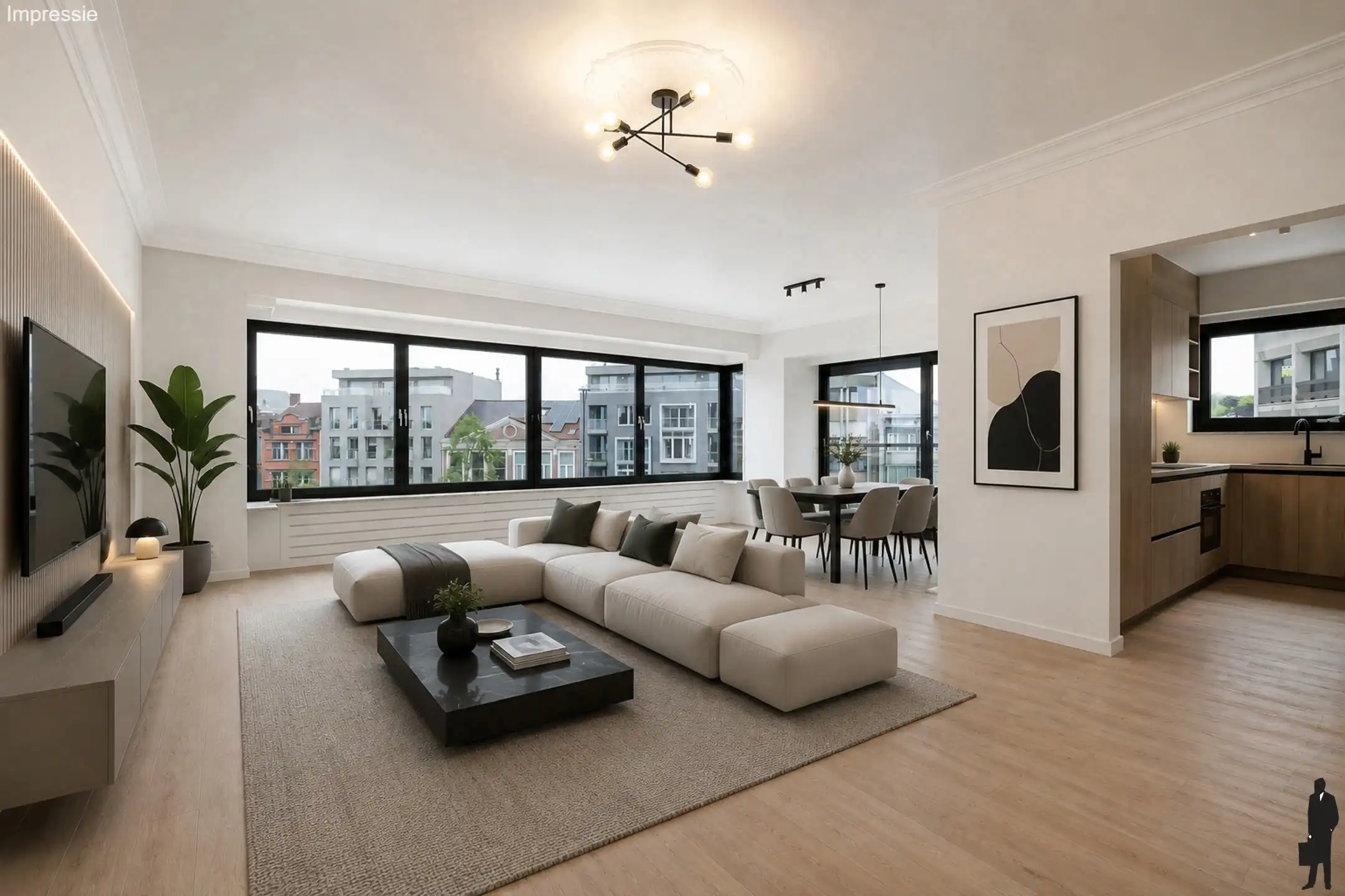 Stijlvol appartement met panoramisch zicht op de Grote Markt foto {{pictureIndex}}
