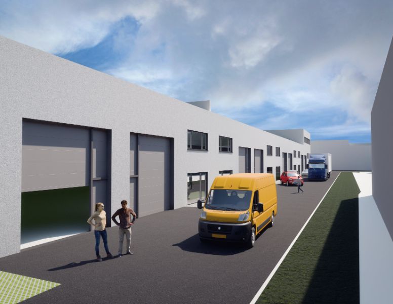 Modern nieuwbouw magazijn met kantoorruimte in Gent foto 2