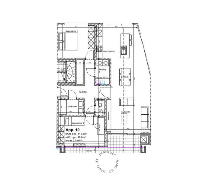 Nieuwbouwappartement op de eerste verdieping met terras en twee slaapkamers foto 4