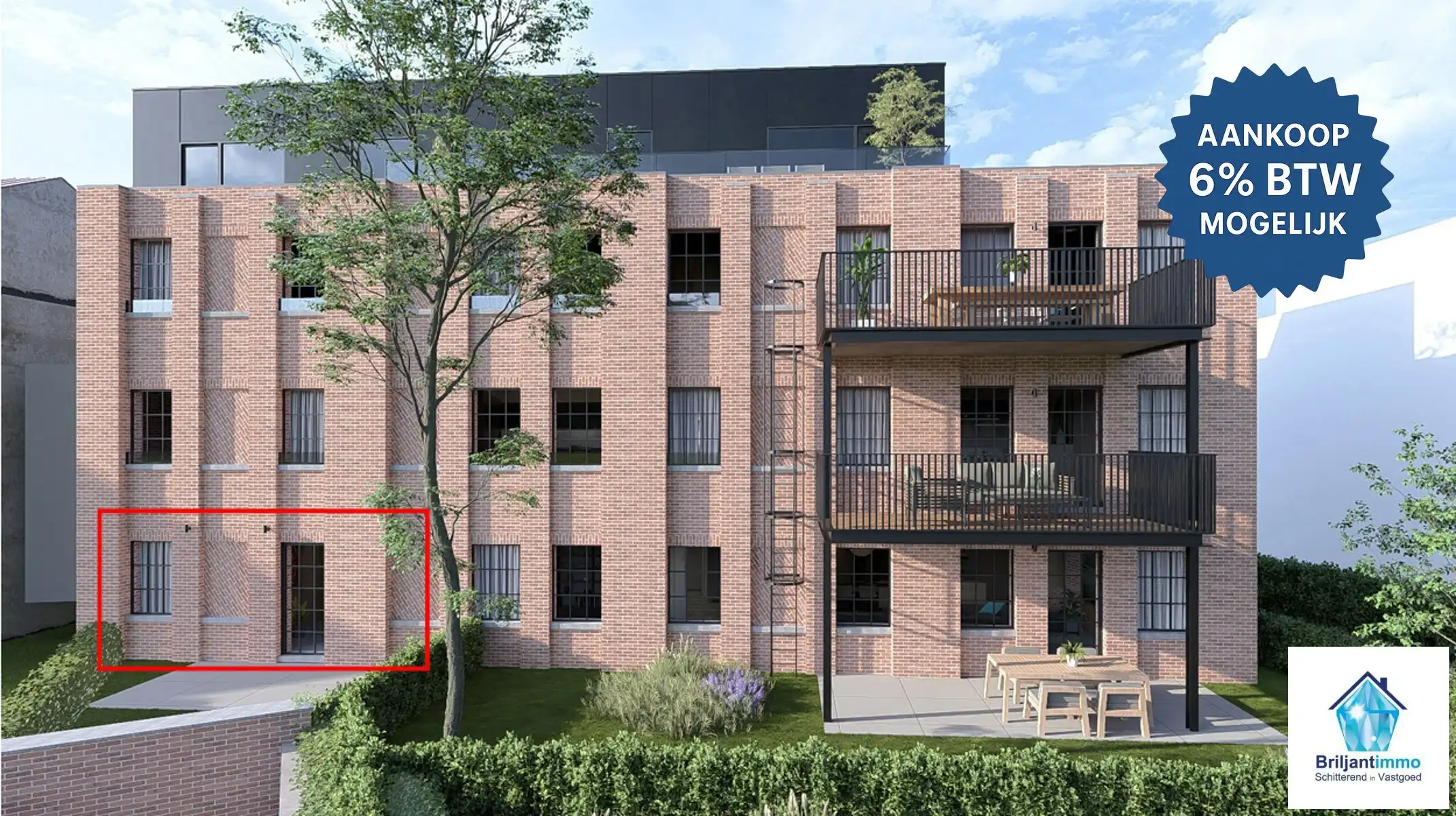 Ruim gelijkvloers appartement met 2 slpkmrs en privé tuin foto 2