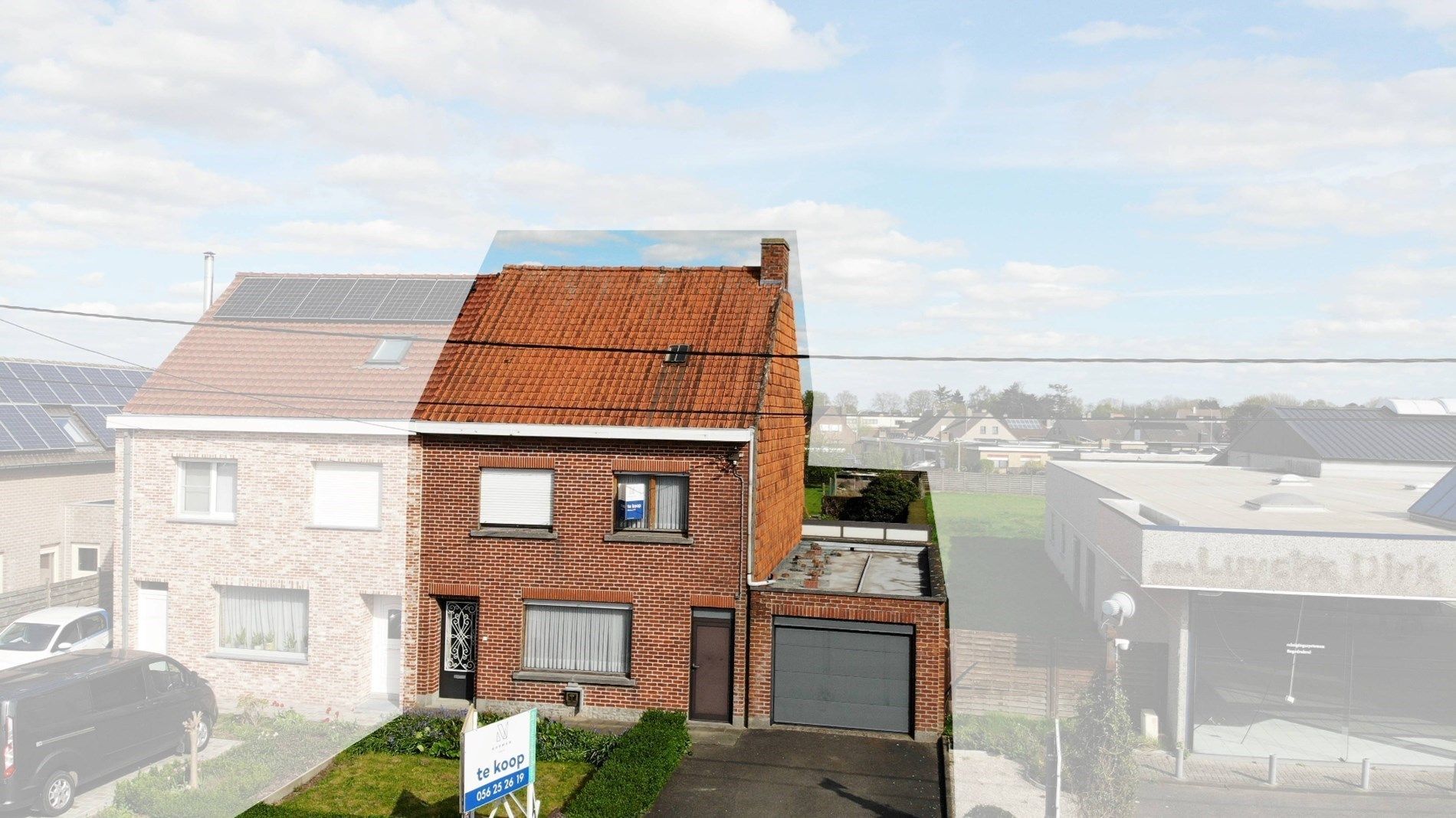 Halfopen woning te koop in Kuurne op 1090 m²!  foto 1