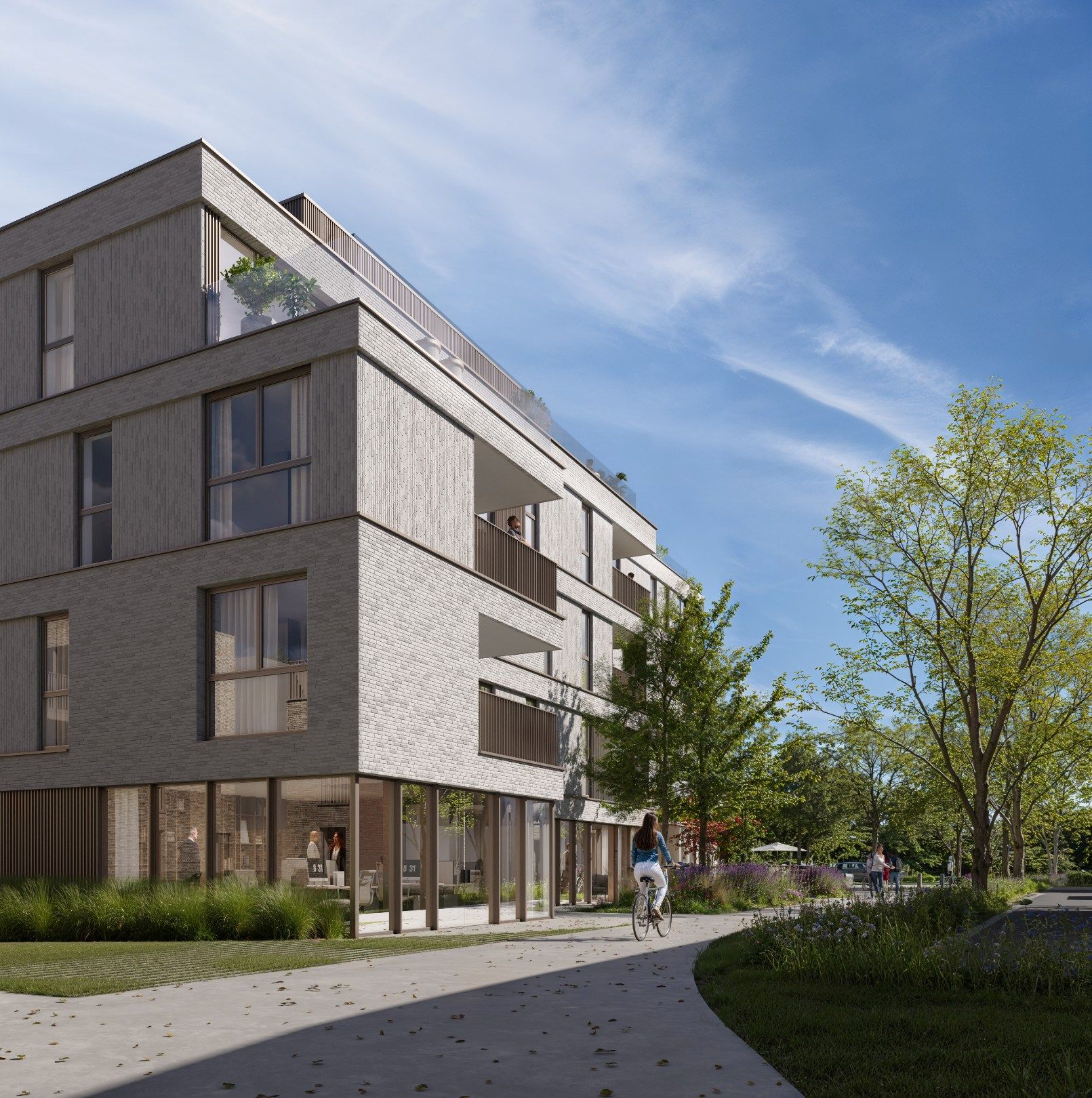 Multifunctionele handelsruimte (ca.111,70 m2) in nieuwbouwproject De Kloostertuin te Avelgem. foto 2