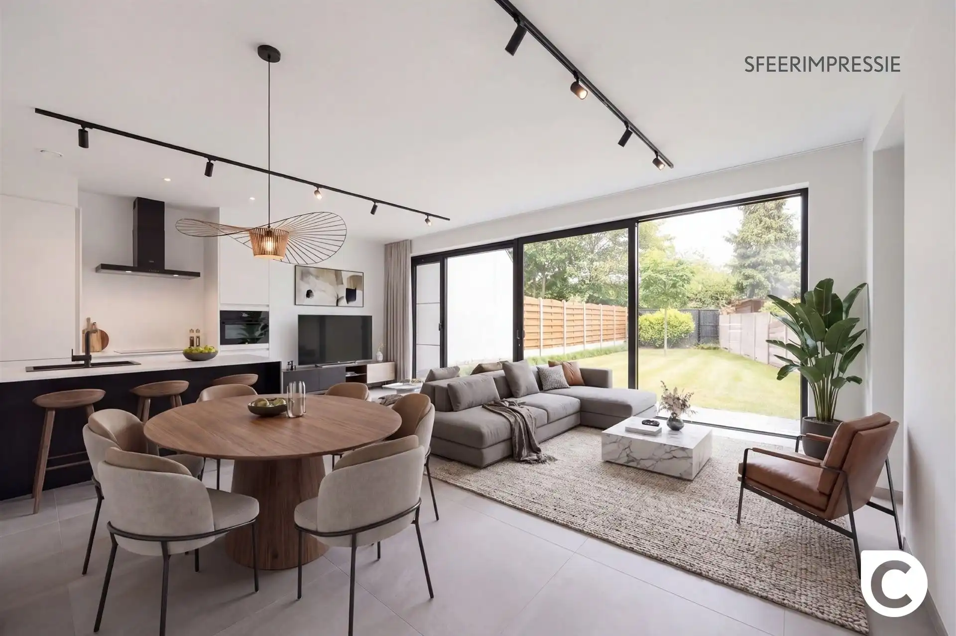Luxueus 1 slpk app met terras en tuin + parking foto 3