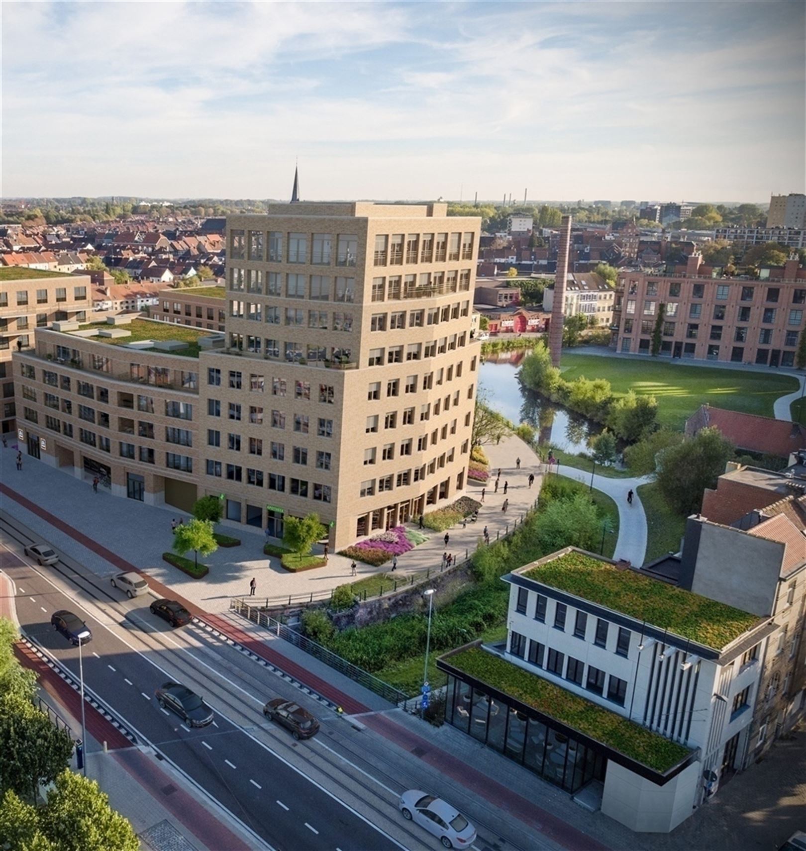 Nieuwbouwkantoren nabij het Gentse stadscentrum Keizerpoort tussen 192m² en 575m² foto 5