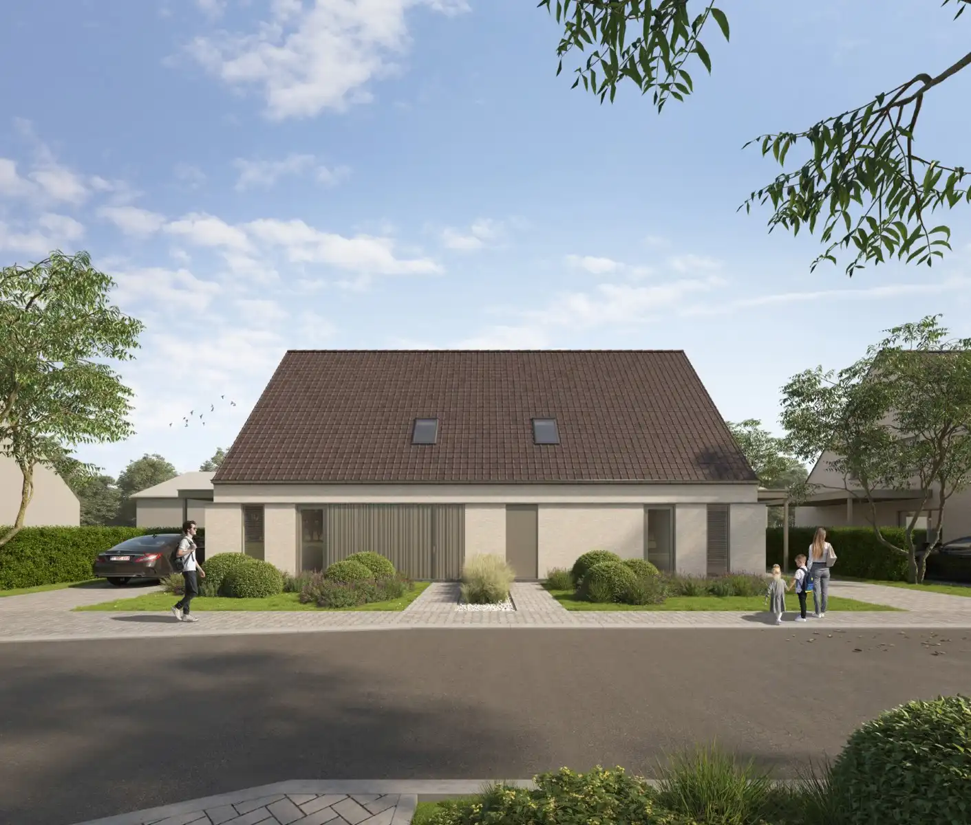 Lichtrijke halfopen nieuwbouwwoning op 521 m² foto {{pictureIndex}}