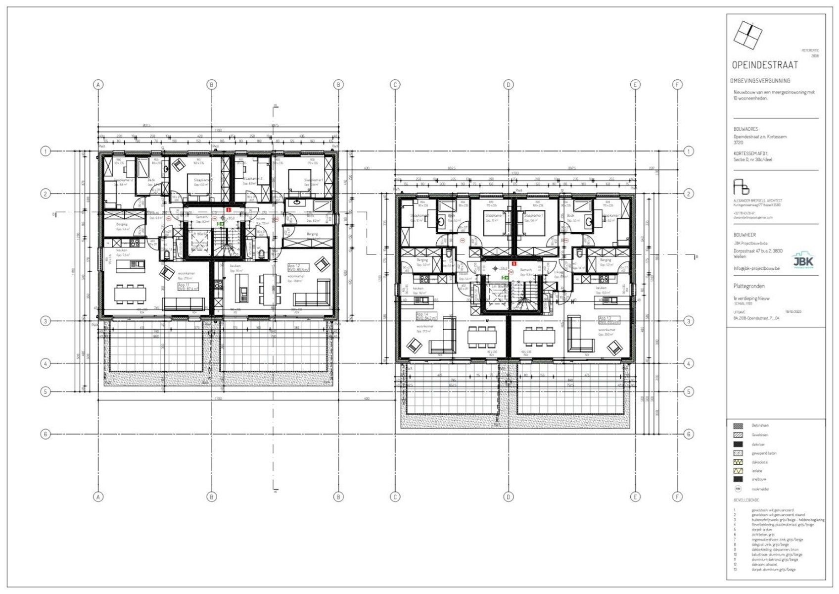 Residentie Van Bellis: Nieuwbouw Benedenwoning met tuin in Kortessem, 2 slaapkamers, Energielabel A, 110m², bouwjaar 2024, zuidelijke tuinoriëntatie, 1 parkeerplaats en 1 berging inbegrepen foto 6